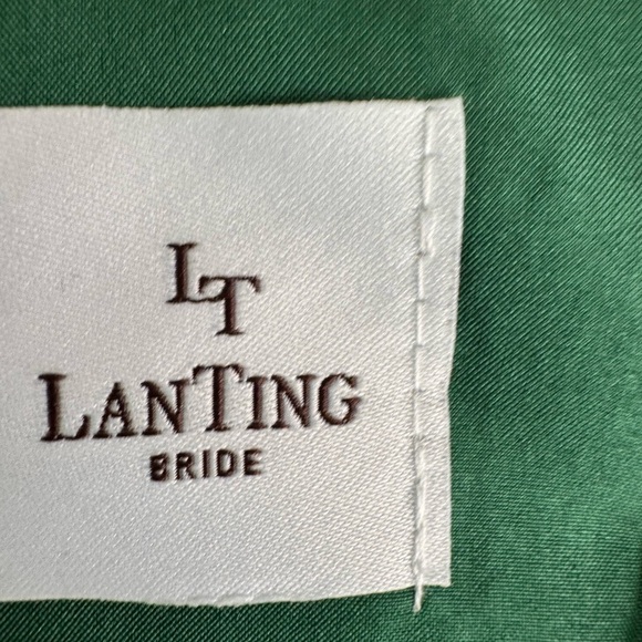 NWT Lan Ting elegant 3pc chiffon & lace  green mother of the bride/groom M - Picture 14 of 16